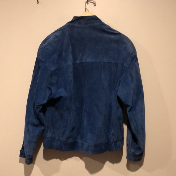 Georgetown Leather Design Vintage Royal Blue Suede Jacket - Picture 8 of 8